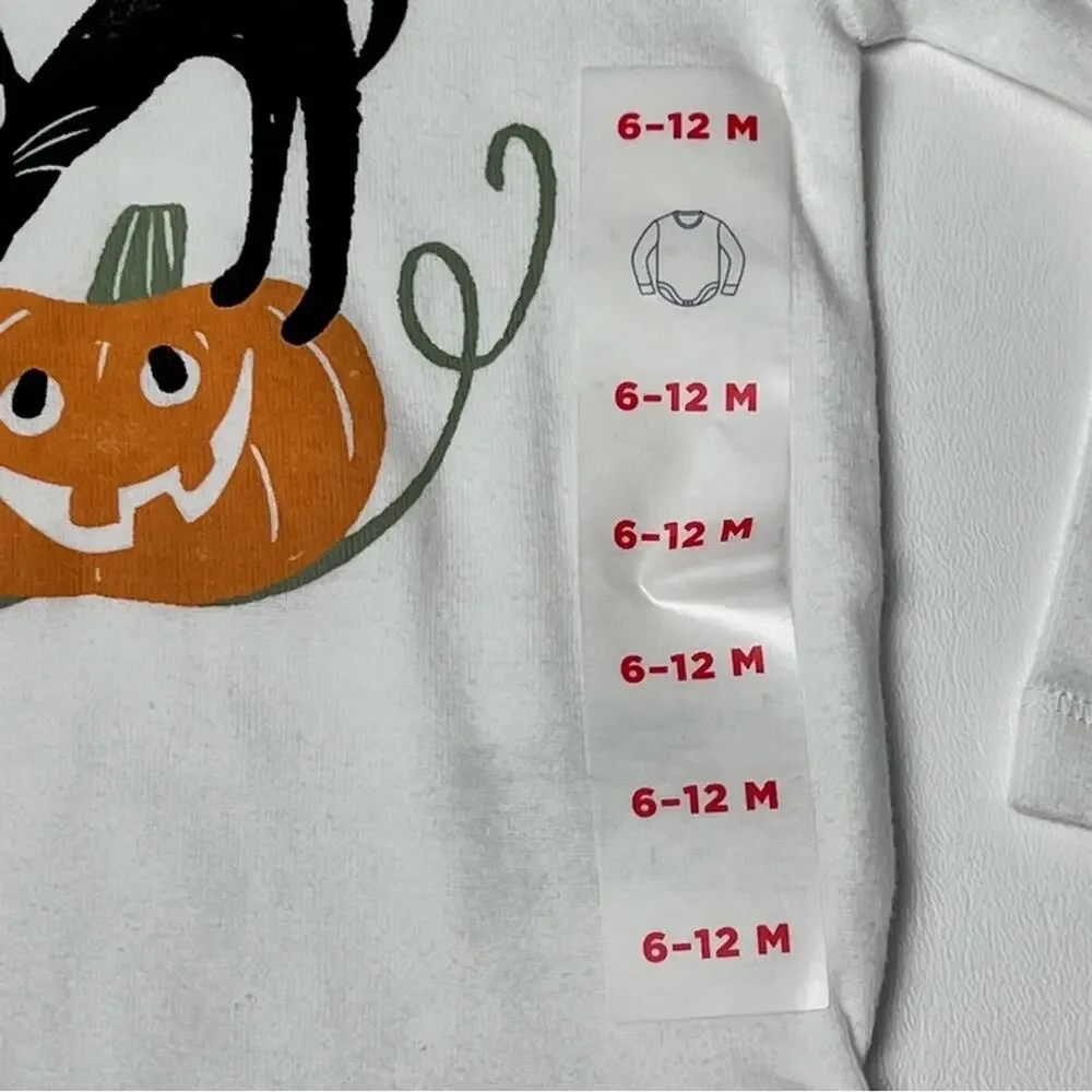 Old Navy Boo's First Halloween  Long Sleeve Onesie Sz 6-12 M